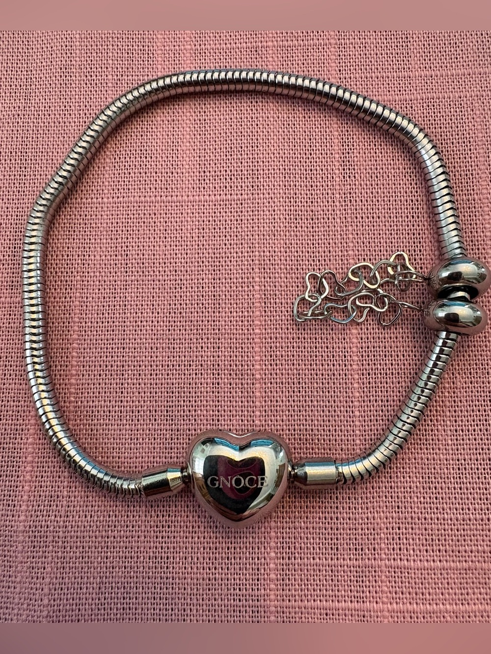 NEW GNOCE Heart Bracelet Stainless Steel. 3 available